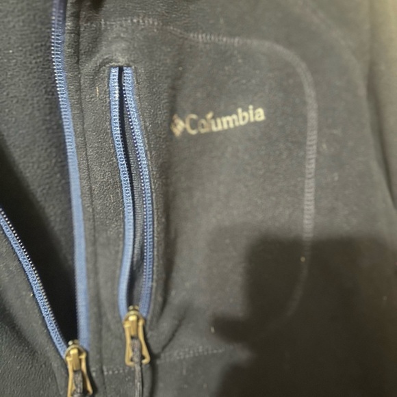 Columbia Blue Zip Up Fleece Sweater - Picture 3 of 6